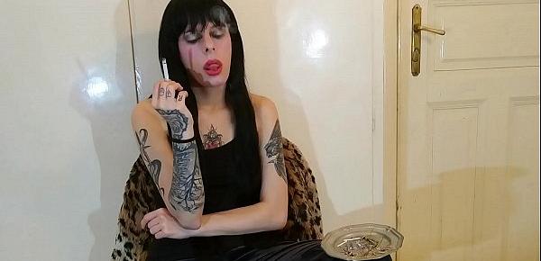  Beth Kinky - Sexy goth domina smoking pt1 HD